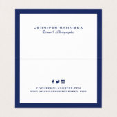 Moderne, minimale zeemachtsgrens visitekaartje (Binnenkant ongevouwen)