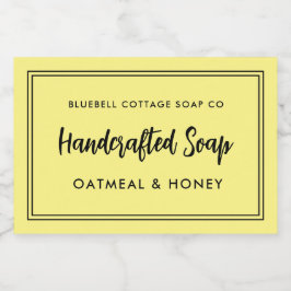 Moderne minimale zeepbar productetiket voedselcontainer etiket