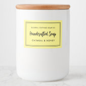 Moderne minimale zeepbar productetiket voedselcontainer etiket (Voorkant)