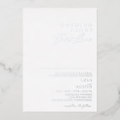 Moderne minimale zilver niets Fancy gewoon van ech Folie Uitnodiging (Voorkant)