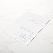 Moderne minimale zilver niets Fancy gewoon van ech Folie Uitnodiging (Gedraaid)