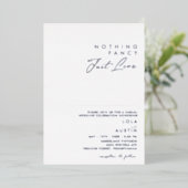 Moderne minimale zilver niets Fancy gewoon van ech Folie Uitnodiging (Staand Voorkant)