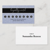 Moderne, minimale zilveren glitter Loyalty-Kaart Visitekaartje (Voorkant / Achterkant)