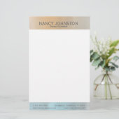 Moderne, minimale zilverreflectie briefpapier (Staand voorkant)