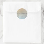 Moderne, minimale zilverreflectie ronde sticker (Tas)