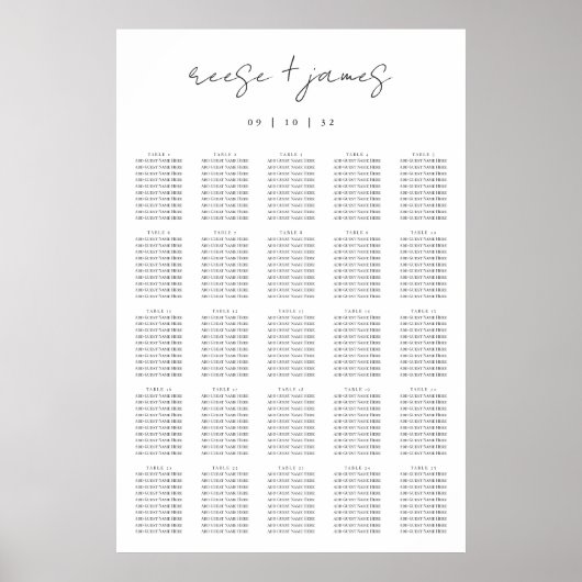 Moderne Minimale Zitkaart van het Manuscript XL Poster (Voorkant)