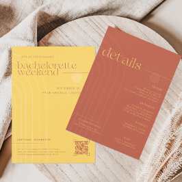 Moderne minimale zomer | Bachelorette Weekend Kaart