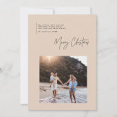 Moderne, minimale zonnige kerstfotoscript (Voorkant)