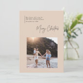 Moderne, minimale zonnige kerstfotoscript (Staand voorkant)