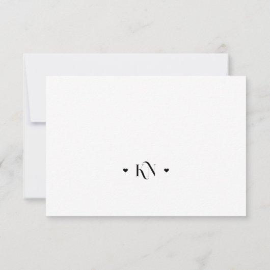 Moderne minimale zwart-wit QR code bruiloft RSVP Kaartje (Achterkant)