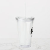 Moderne minimale zwart-witte Hallo en uw naam Acryl Drinkbeker (Rechts)