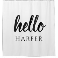 Moderne minimale zwart-witte Hallo en uw naam