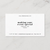 Moderne minimale zwart-witte stippen patroon visitekaartje (Achterkant)