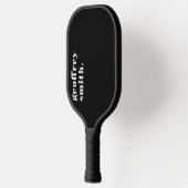 Moderne minimale zwarte aangepaste naam pickleball paddle (Links)