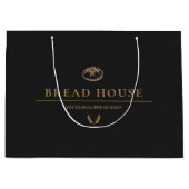 Moderne minimale zwarte bakkerij bedrijf groot cadeauzakje (Voorkant)