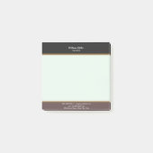 Moderne, minimale zwarte bruine strepen post-it® notes (Voorkant)