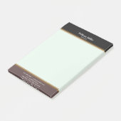 Moderne, minimale zwarte bruine strepen post-it® notes (Schuin)