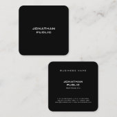 Moderne, minimale zwarte, eenvoudige grafische Sja Vierkante Visitekaartje (Voorkant / Achterkant)