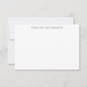 Moderne, minimale zwarte, eenvoudige Typografie Bedankkaart
