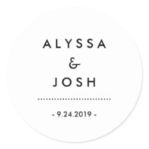 Moderne minimale zwarte en witte bruiloft