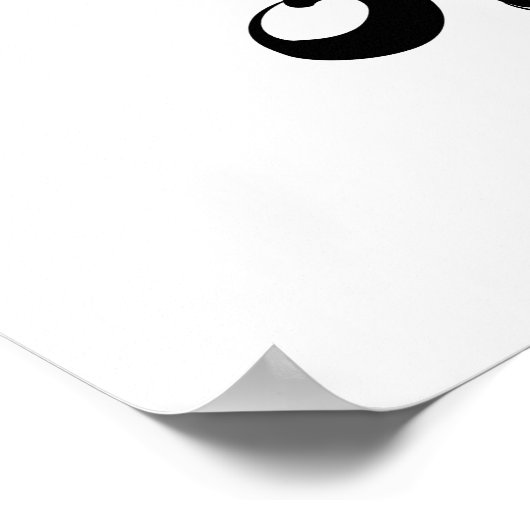 Moderne minimale zwarte en witte cirkels Abstract Poster (Hoek)