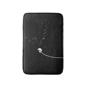 Moderne, minimale zwarte en witte deandelionventil badmat (Voorkant Verticaal)