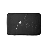 Moderne, minimale zwarte en witte deandelionventil badmat (Voorkant)