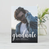 Moderne minimale zwarte en witte fotograafpartij kaart (Staand voorkant)