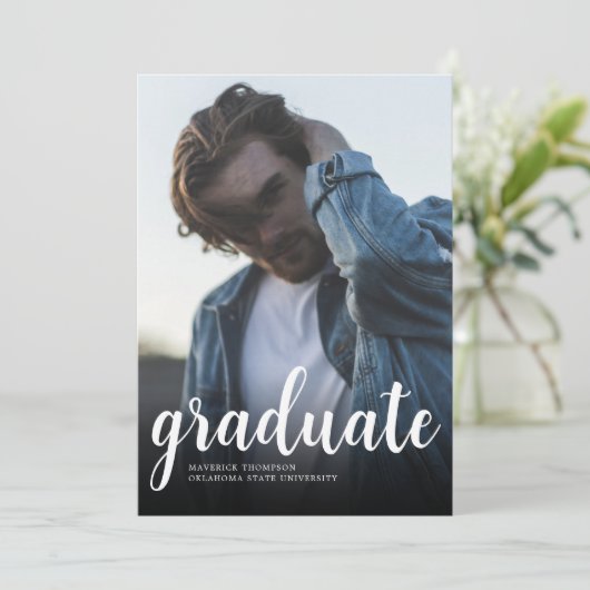 Moderne minimale zwarte en witte fotograafpartij kaart (Staand voorkant)