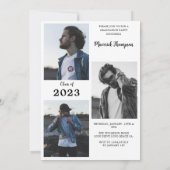 Moderne minimale zwarte en witte fotograafpartij kaart (Achterkant)