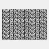 moderne minimale zwarte en witte harten inpakpapier vel (Voorkant)