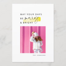 Moderne, minimale zwarte en witte kerstfotokaart