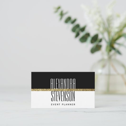 Moderne, minimale zwarte en witte Professional Visitekaartje (Staand voorkant)