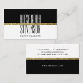 Moderne, minimale zwarte en witte Professional Visitekaartje (Voorkant / Achterkant)