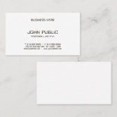 Moderne, minimale zwarte en witte Sjabloon elegant Visitekaartje (Voorkant / Achterkant)