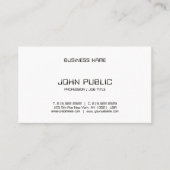 Moderne, minimale zwarte en witte Sjabloon elegant Visitekaartje (Voorkant)