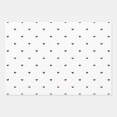 Moderne minimale zwarte en witte Valentijn Inpakpapier Vel (Voorkant 2)