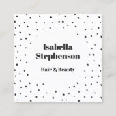 Moderne minimale zwarte en witte vlek vierkante visitekaartje (Voorkant)