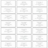 Moderne, minimale zwarte groene gastAdresetiketten Sticker (Voorkant)