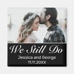 Moderne, minimale zwarte Jubileum foto Magneet