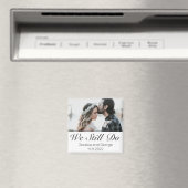 Moderne, minimale zwarte Jubileum foto Magneet (Insitu (Vaatwasser))