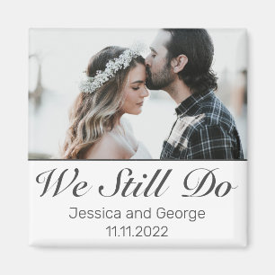 Moderne, minimale zwarte Jubileum foto Magneet