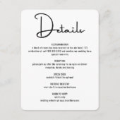 Moderne minimale zwarte kalligrafie informatiekaartje (Voorkant)