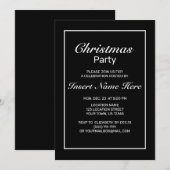 Moderne, minimale zwarte kerst kaart (Voorkant / Achterkant)