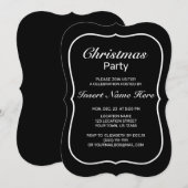 Moderne, minimale zwarte kerst kaart (Voorkant / Achterkant)