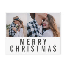 Moderne, minimale zwarte kerst met meerdere foto's