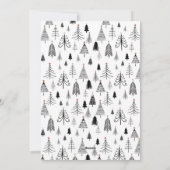 Moderne, minimale zwarte kerstboom Foto Feestdagenkaart (Achterkant)