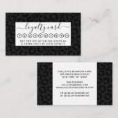 Moderne, minimale zwarte luipaard afdrukken klantenkaartje (Voorkant / Achterkant)