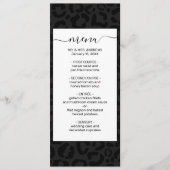 Moderne, minimale zwarte luipaard afdrukken menu (Voorkant)
