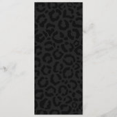 Moderne, minimale zwarte luipaard afdrukken menu (Achterkant)
